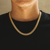 The Golden Age® - 8mm Miami Cuban Link Chain 18K Gold Plated Necklaces 