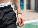 THE GOLDEN NUGGET® - 12mm Iced Out Mens Miami Cuban Link Bracelet in 18K Gold 