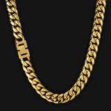 The Golden Time II® - 12mm Miami Cuban Link Chain 18K Gold Plated 