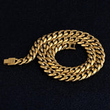 The Golden Time® - 10mm Miami Cuban Link Chain 18K Gold Plated 