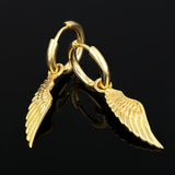The Hope® - 925 Sterling Silver Hoop Dangle Angel Wing Earrings Earrings 