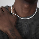 The Icy Summer® - 3/4/5mm Tennis Chain White Gold Plated by Bling Proud | Urban Jewelry Online Store