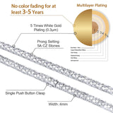 THE ICY SUMMER® - 4mm 925 Sterling Silver Tennis Chain Necklace 