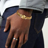 The King - 12mm Cuban Link Bracelet in 18K Gold Plated Bracelets 
