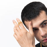 The Lord® - Iced Out Cuban Link Ring 18K Gold Plated 