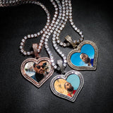 THE LOVING HEART® - Custom Photo Pendant Baguette Cut 
