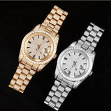 The President® - Fully Iced Out Presidential Diamond Watch in White Gold 