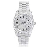 The President® - Fully Iced Out Presidential Diamond Watch in White Gold 