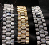 The President® - Fully Iced Out Presidential Diamond Watch in White Gold 