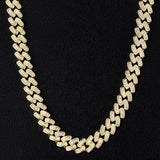The Prince's Pride® - 12mm Baguette CZ Cuban Link Chain 14K Gold Plated 