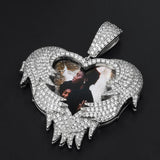 THE PROTECTIVE ANGEL® - Custom Openable Photo Pendant 18" White Gold Free Rope Chain