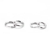 The Silver Eclipse® - 925 Sterling Silver Hoop Earrings in White Gold Earrings 