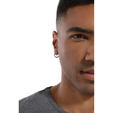The Silver Eclipse® - 925 Sterling Silver Hoop Earrings in White Gold Earrings 