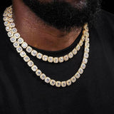 THE STAR CLUSTER® - 10mm Cluster Tennis Chain in 14K Gold 