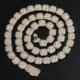 THE STAR CLUSTER® - 10mm Cluster Tennis Chain in 14K Gold 
