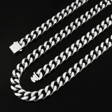 The Stormtrooper Ⅲ® - 12mm Curb Cuban Link Chain in Silver White Gold 
