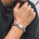 The Stormtrooper Ⅲ® - Curb Cuban Link Bracelet in Silver White Gold Bracelets 