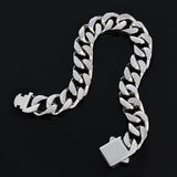 The Stormtrooper Ⅲ® - Curb Cuban Link Bracelet in Silver White Gold Bracelets 