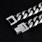 The Stormtrooper®- 10mm Miami Cuban Link Chain White Gold Plated 
