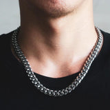 The Stormtrooper®- 10mm Miami Cuban Link Chain White Gold Plated 