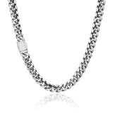 The Stormtrooper® - 12mm Iced Miami Cuban Link Chain White Gold Plated with CZ Clasp 