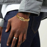The Strength - 12mm Cuban Link Bracelet in 18K Gold Plated Bracelets 
