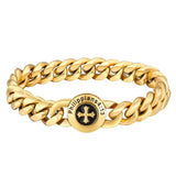 The Strength - 12mm Cuban Link Bracelet in 18K Gold Plated by Bling Proud | Urban Jewelry Online Store