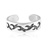 Adjustable Tribal Sterling Silver Toe Ring by Fashion Hut Jewelry