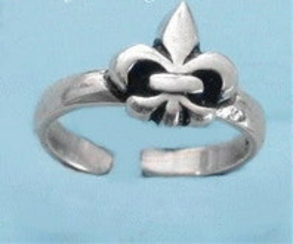 Fleur De Lis Sterling Silver Toe Ring by Fashion Hut Jewelry