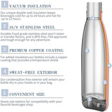 Aquaala UV Water Bottle With Temp Cap by VistaShops