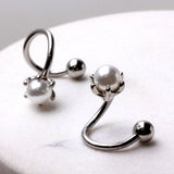 Pearl Twist Navel Belly Ring by Fashion Hut Jewelry