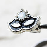 316L Stainless Steel Mardi Gras Mask Twist Jewelry / Cartilage Earring by Fashion Hut Jewelry