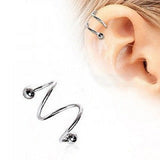316L Surgical Steel Double Coil Twist by Fashion Hut Jewelry