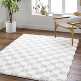 Atira Gray Checkered Area Rug