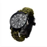 Outdoor Multi function Camping Survival Watch Bracelet Tools With LED Light by VistaShops