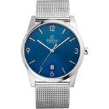 Obaku Men's Sten Blue Dial Watch - V169GDCLMC by Balec Group