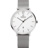 Obaku Men's Toft White Dial Watch - V181GDCWMC by Balec Group