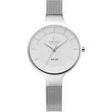 Obaku Women's Solar Silver Dial Watch - V221LRCWMC by Balec Group