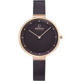 Obaku Women's Walnut Grey Dial Watch - V225LXVNMN by Balec Group