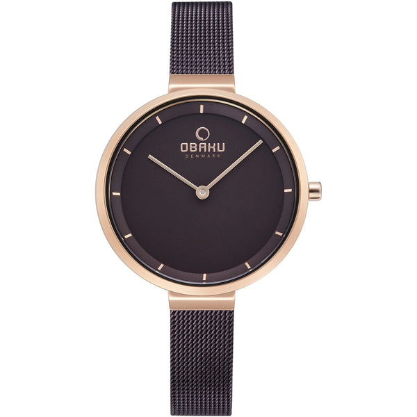 Obaku Women's Walnut Grey Dial Watch - V225LXVNMN by Balec Group