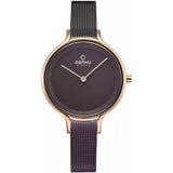 Obaku Women's Walnut Silver Dial Watch - V228LXVNMN by Balec Group