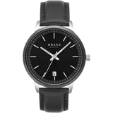 Obaku Men's Salvie Black Dial Watch - V270GDABRB by Balec Group