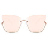 Vixen - Rosegold Frame Rosegold Lens Metal Cateye Sunglasses by TopFoxx