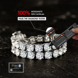 VVS1 Moissanite 925 Sterling Silver Tennis Bracelet in White Gold Bracelets 