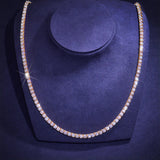VVS1 Moissanite Diamond 925 Sterling Silver Tennis Chain in 18K Gold Necklaces 