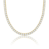Moissanite Diamond 925 Sterling Silver Tennis Chain in 14K Gold - All Sizes by Bling Proud | Urban Jewelry Online Store