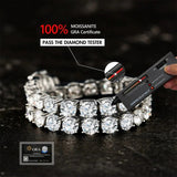 VVS1 Moissanite Diamond 925 Sterling Silver Tennis Chain in White Gold Necklaces 