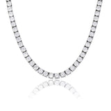 Moissanite Diamond 925 Sterling Silver Tennis Chain in White Gold - All Sizes by Bling Proud | Urban Jewelry Online Store
