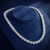 VVS1 Moissanite Diamond S925 Cluster Tennis Chain - 10mm Necklaces 