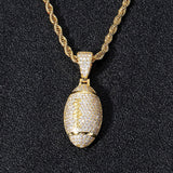 YOUNG. WILD. FREE. - American Football Pendant - 1.5inch Charms & Pendants 